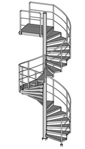 01-2019 Spindeltreppe fvz 
mit Gitterroststufen MW30x30