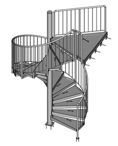 03-2019 Spindeltreppe mit Gitterroststufen MW 33x11, fvz